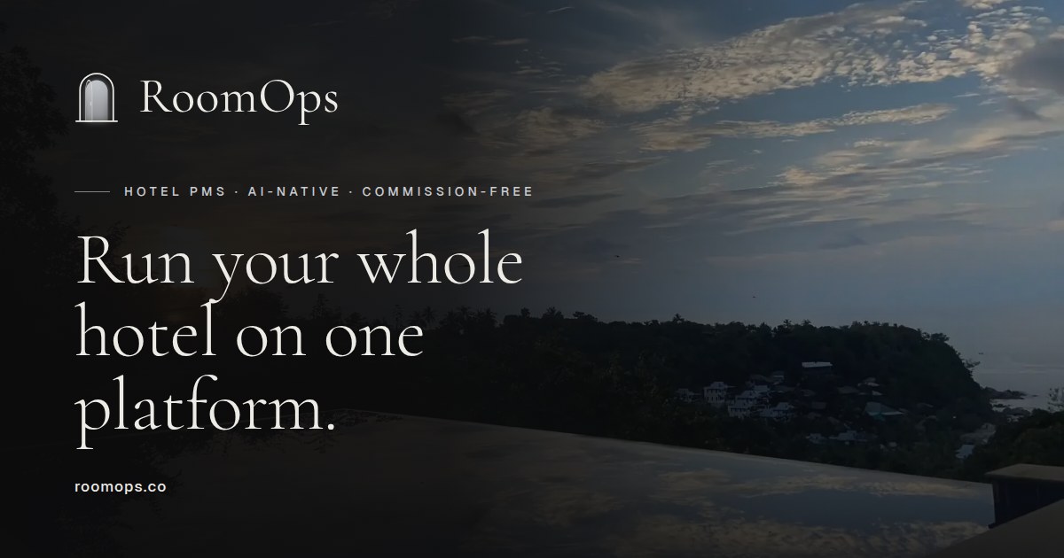 RoomOps: Run your whole hotel on one platform.